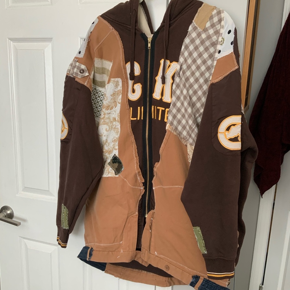 Brown Hoodie Hybrid Jacket